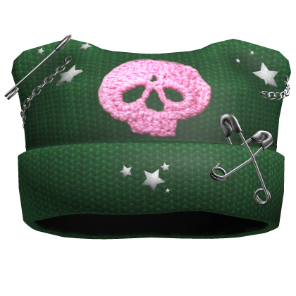 Green Cute Skull Y2K Beanie Roblox item