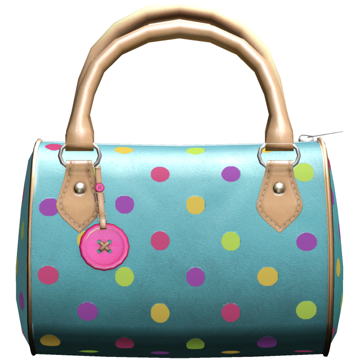 Blue Multicolor Confetti Button Bag