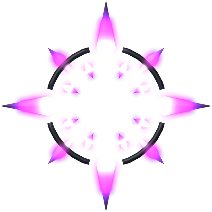 Emissive Pink and White Glowing Neon Angel Halo
