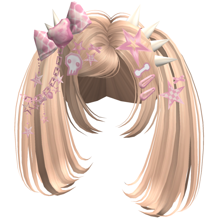 ♡ Scene Spiky Moe Pigtails (Blonde)