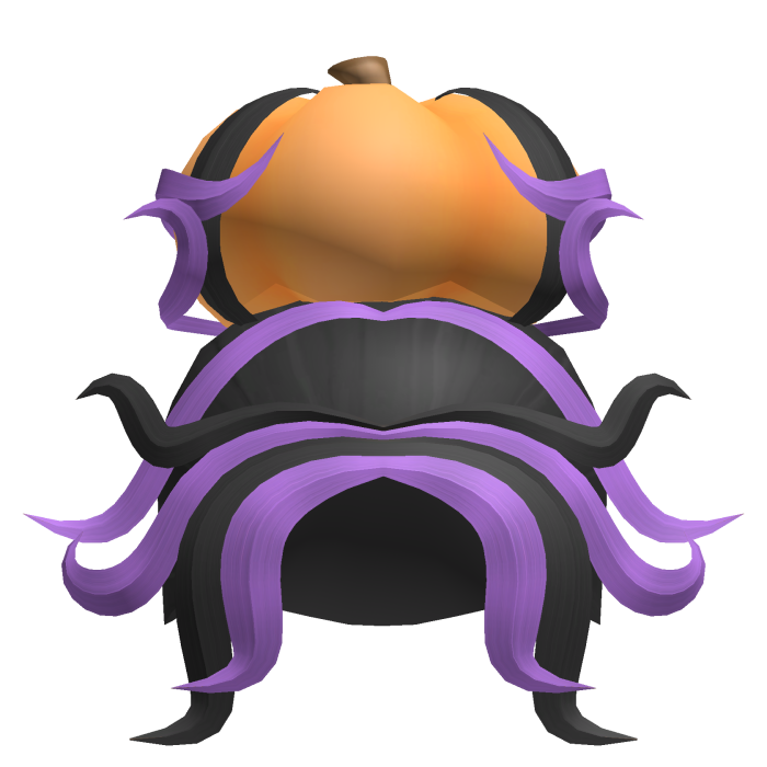 Pumpkin Bun Hair (Black & Purple)
