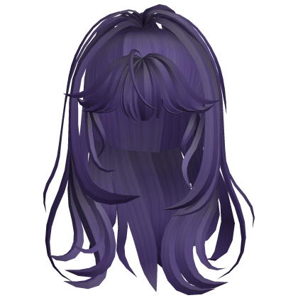 Long Wavy Bangs Hair - Purple