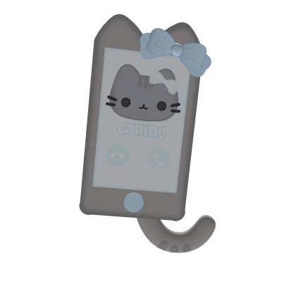 ♡ Cute Blue Pusheen Phone