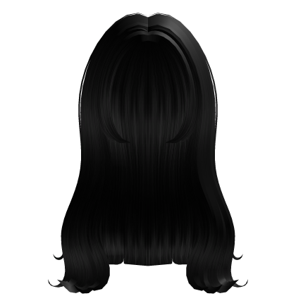 Cute Preppy Long Wavy Middle Part Hair Black Roblox item