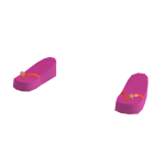 Summer pink and orange starfish flip flops
