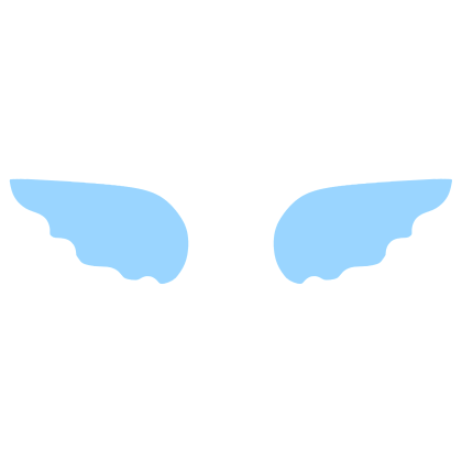 ♡ Cute Simple Sticker Angel Wings in Blue