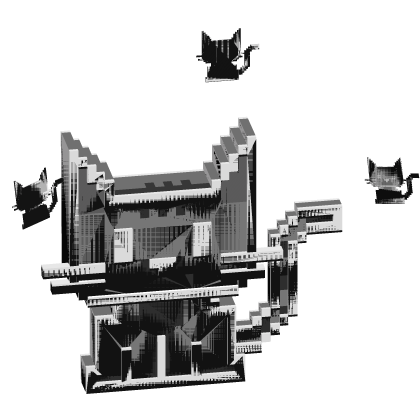 (⌛Animated + Limited) White 8-Bit Tabby Weepy Cat