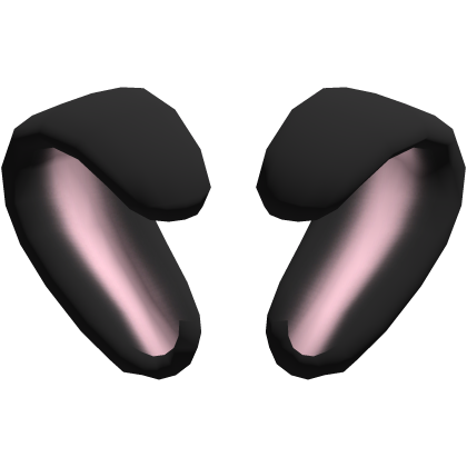 🐇 cute heart-shaped fluffy bunny ears black