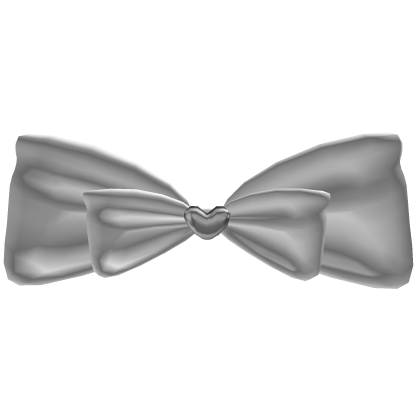 White Ribbon Top Ponytail Bow Roblox item