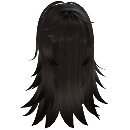 † : layered scene y2k emo hair dark brown ombre Roblox item