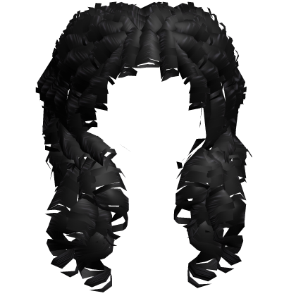 Mel's Shaggy rockstar curly mullet (Black) Roblox item