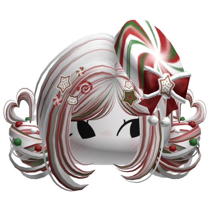 ♡ Christmas Candycane Buns (White & Red)