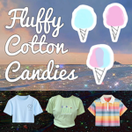 Fluffy cotton candies