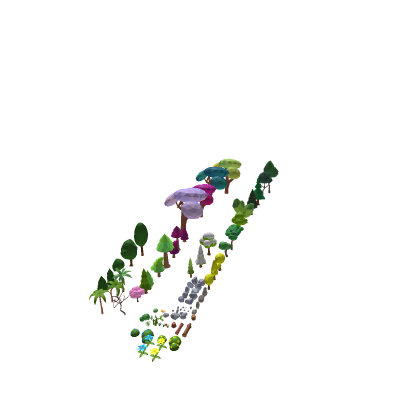 Low poly tree pack