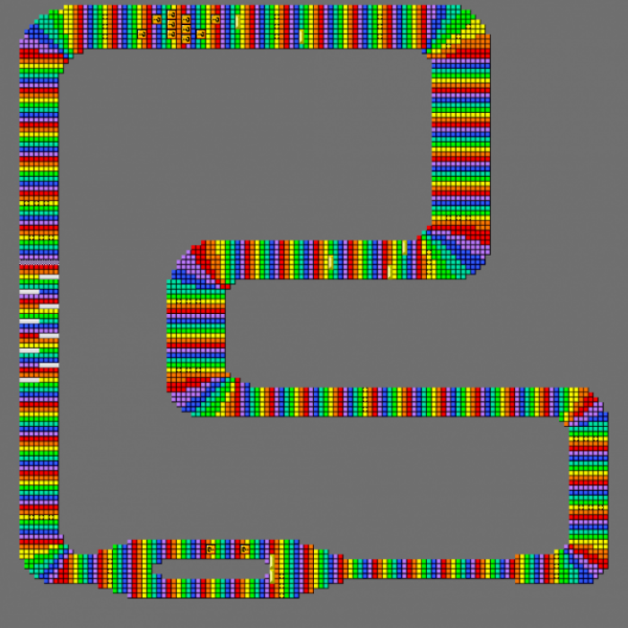 Super Mario Kart - Rainbow Road Roblox decal