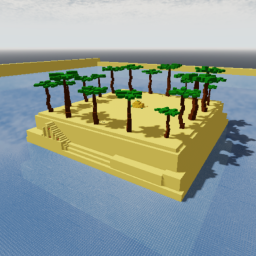 go on an island in a boat and battle for treasure