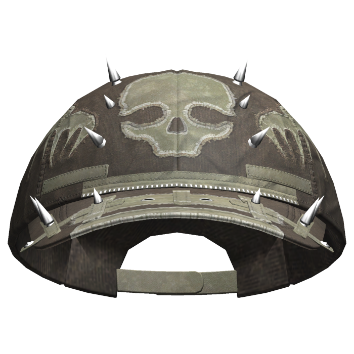 Punk Skeleton Pierced Cap DIstressed