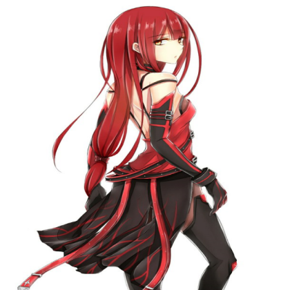 Beautiful Long Red Haired Anime Girl Roblox decal