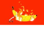 Flaming bananas