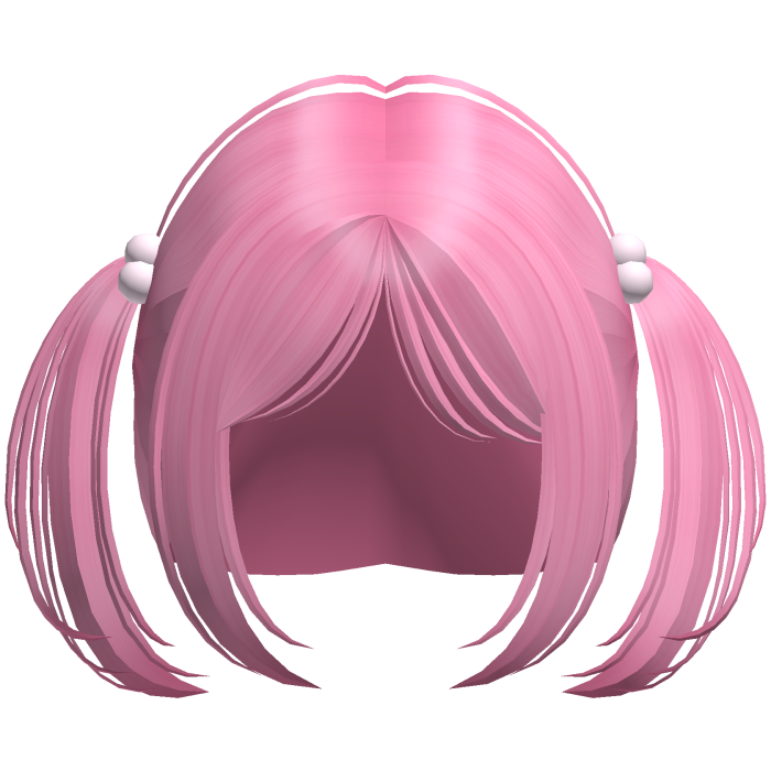 Cute Kawaii Moe Pigtails Hair Hot Pink