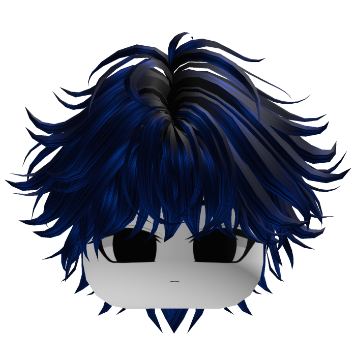 black anime messy layered hair