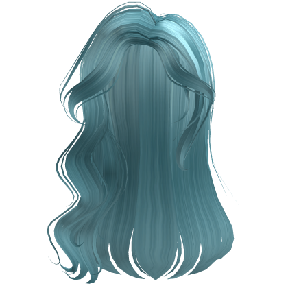Cute wavy hair (blue) Roblox item
