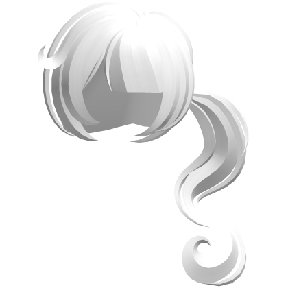 dolly moe long swirly ponytail white