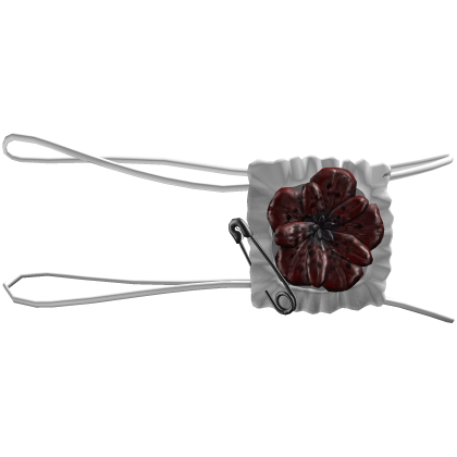 white ruffled vkei rose eyepatch