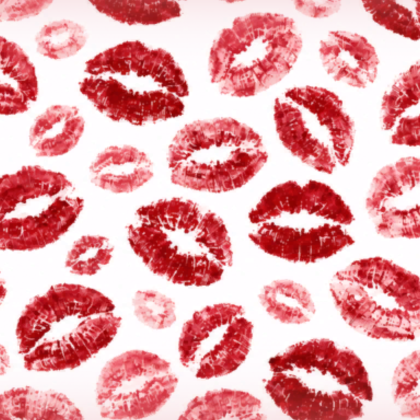 Red Lipstick Kisses Background Y2K Baddie 2000s