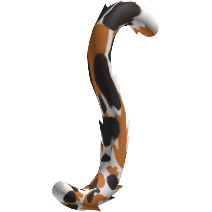 White Calico Cat Tail
