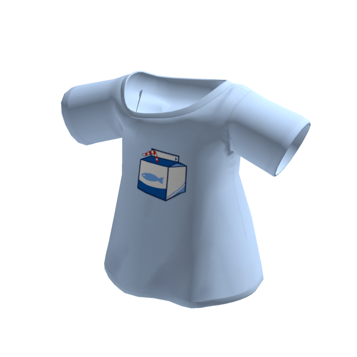 Milk Off Shoulder Shirt Light Blue