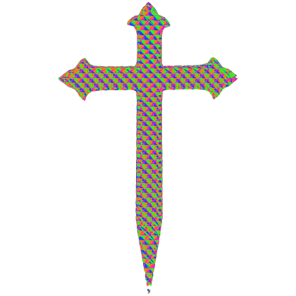 Animated Rainbow Floating Cross
