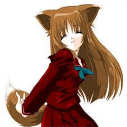 neko girl anime with brown hair Roblox decal