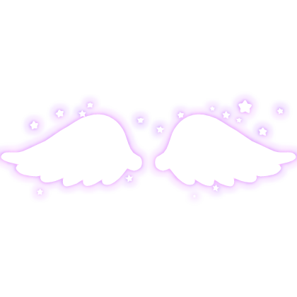 Cute Glowing Purple Angel Wings (Emissive) Roblox item