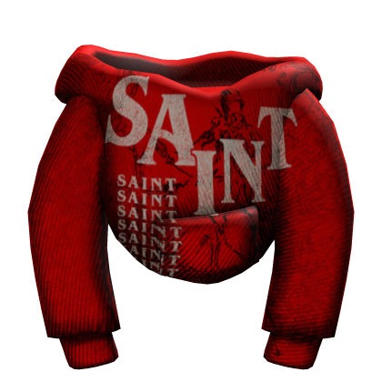 Red Designer saint Male hoodie