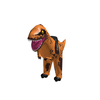 🦖 Orange Dinosaur Rider Riding Costume Dino