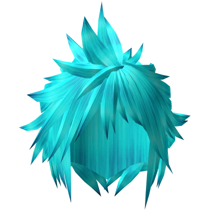 Cyan Spiky Vkei Messy Anime Boy Hair Roblox item render
