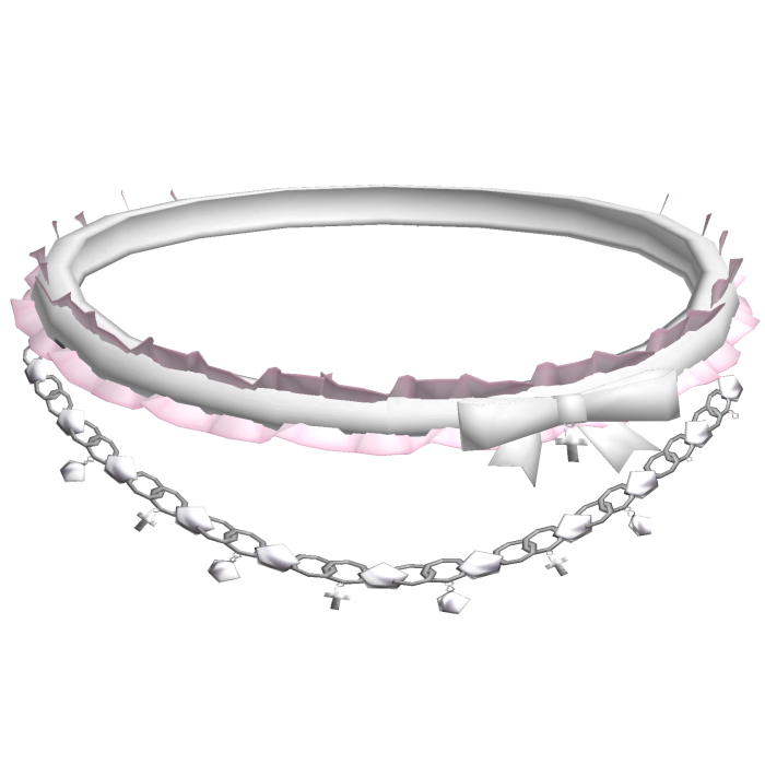 pink black van cleef doll choker lace ruffled