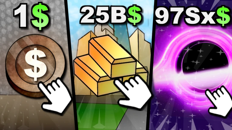 Money Clicker เพิ่มขึ้นอย่างต่อเนื่อง | เล่นบน Roblox