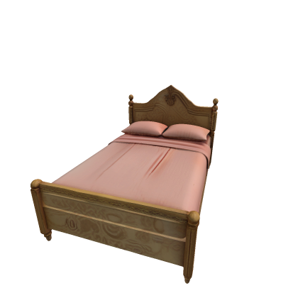 fancy wooden bed
