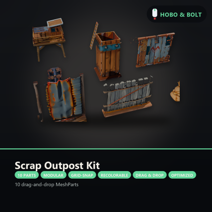 Scrap Outpost Kit — Modular Survival Base Walls & preview 5