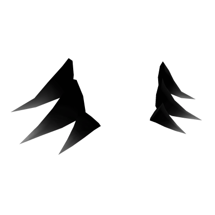 Black and white side burns / fur Roblox item