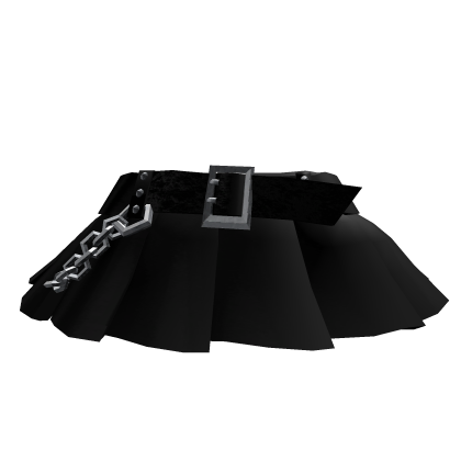 Chibi Y2K Black Skirt with Belt