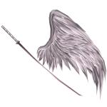 Fallen Ghoul Wing & Katana: Rose Gold