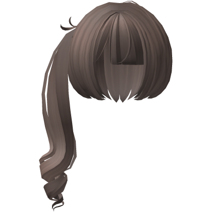 curly jirai kei ponytail in brown
