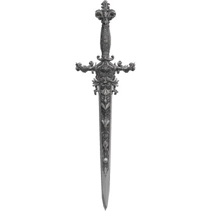 Silver Knight Ornate Medieval Waist Dagger thumbnail