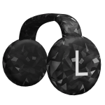 Black Sparkle Time Headphones