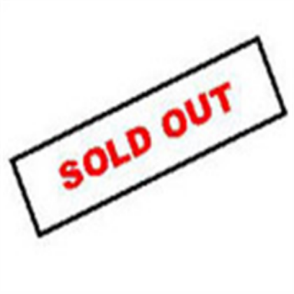 sold out sign Roblox decal