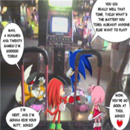Sonic at a arcade Roblox decal