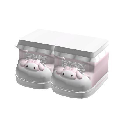 ♡ : light pink bunny sneakers w/ frill socks